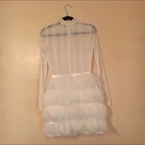 1 HOUR FLASH SALE White feather dress